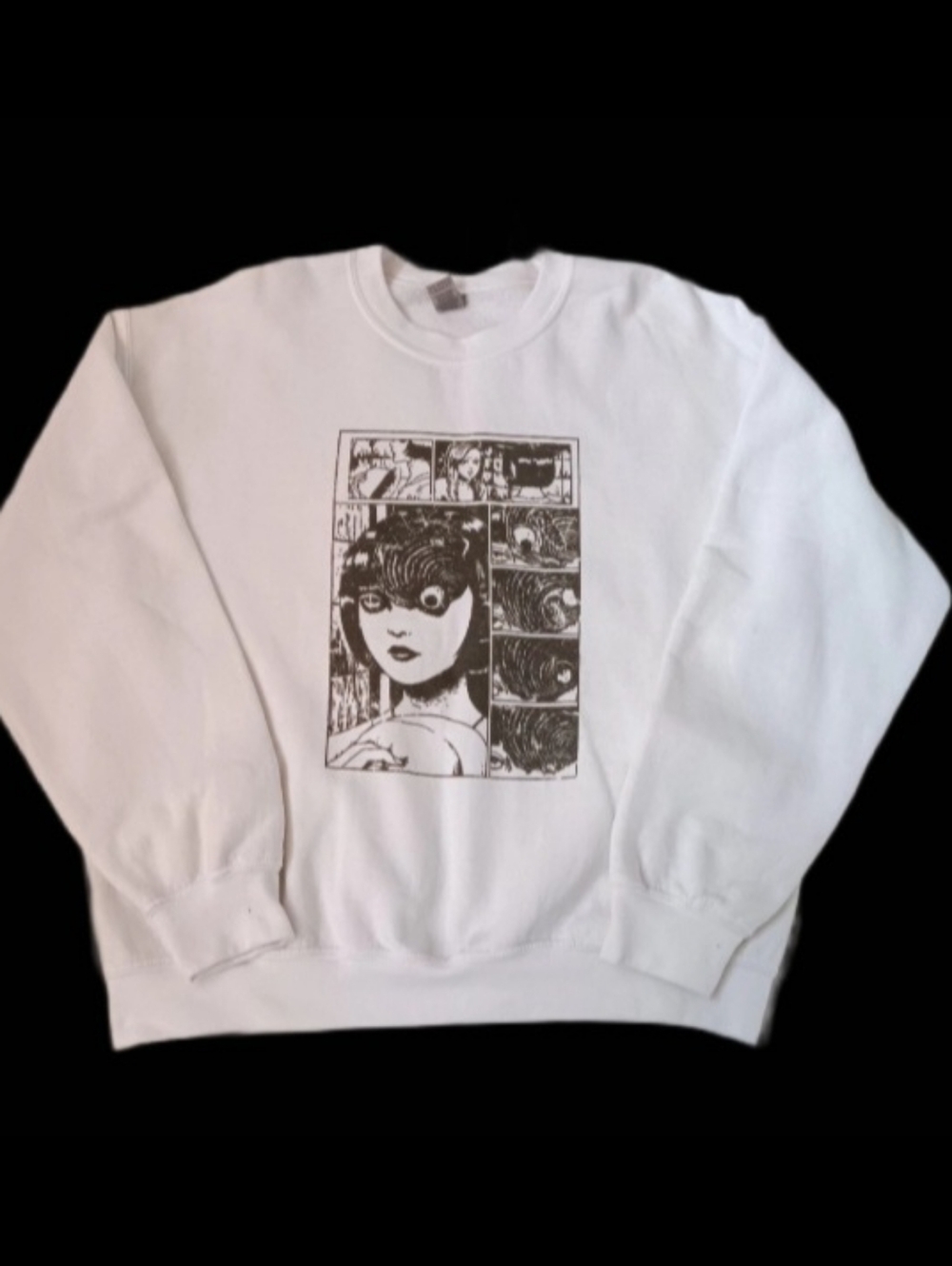 RIVEBELLA Manga Series Uzuma Junji Sweatshirt | EUC | Gildan Pullover - Picture 8 of 9